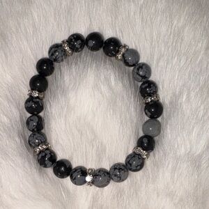 Black & Gray Beaded Bracelet